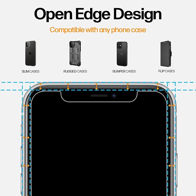 Power Theory Designed for iPhone 11 Pro Max, iPhone XS Max Privacy Screen Protector Tempered Glass Anti Spy protection [9H Hardness], Easy Install Kit, 99% HD Bubble Free Case Friendly, 2 Pack