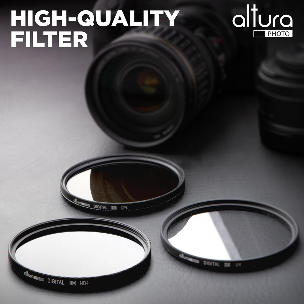 Altura Photo 52mm Camera Lens Filter Kit, UV, Polarizing & ND with Case