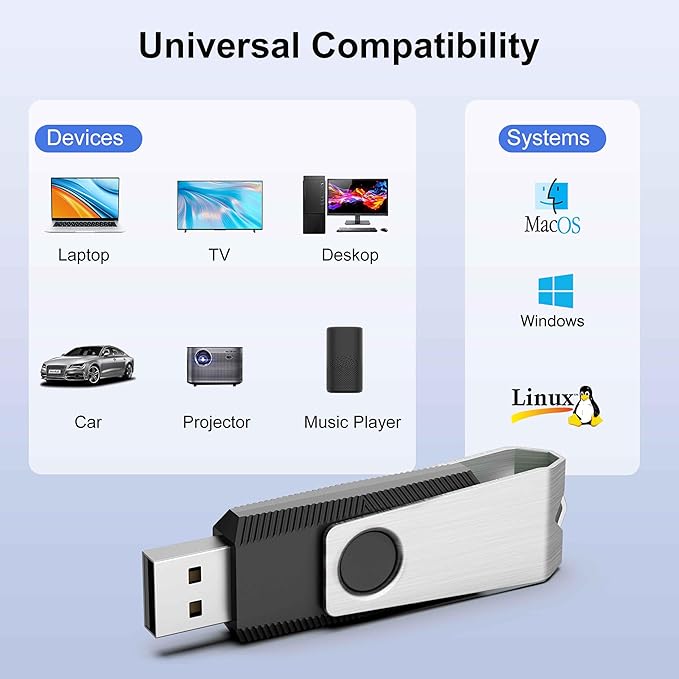TOPESEL 20PCS 2GB Bulk USB 2.0 Flash Drive Swivel Memory Stick Thumb Drives Pen Drive (2G, 20 Pack, Black)
