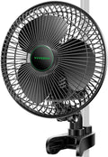 VIVOSUN AeroWave A6 6-Inch Clip-on Fan, Patented Portable Indoor Fan with Clip, 2-Speed Adjustment, Cord, Strong Airflow but Low Noise, and Fully-Adjustable Tilt for Grow Tent, Black, 1-Pack