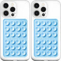 Anteel MAX Silicone Suction Phone Case Adhesive Mount, Upgraded Super Strong Grip, Durable, Easy to Use, Hands-Free Sticky Phone Holder for Selfies, Tiktok Videos, 2.56"x3.94" (LBL&LBL)