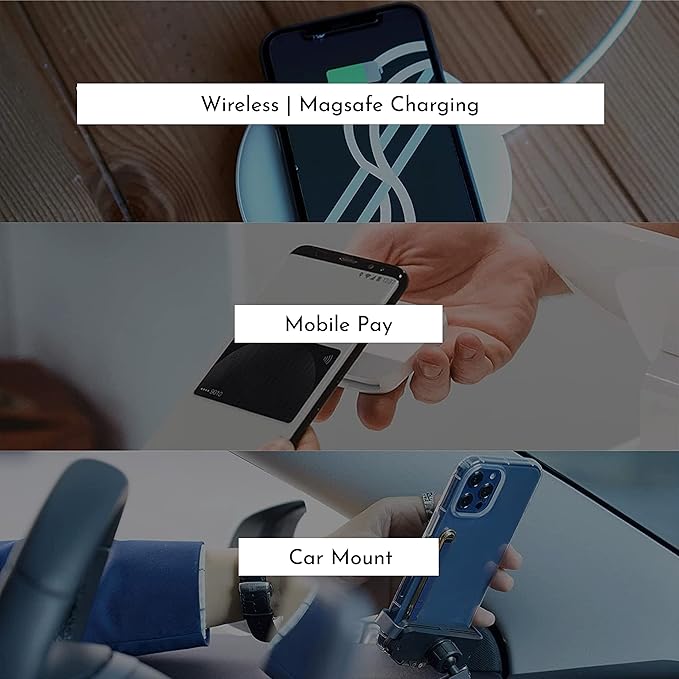 SleekGrip Premium, Swappable Phone Stand & Grip- Ultra Thin Convertible Grip Holder Fits Most iPhone and Android Cases, Phone Strap Compatible with Wireless Chargers and Car Mounts