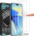 3 Pack Flexible Film Screen Protector for iPhone 16, Non-breakable Soft TPU Hydrogel Film for iPhone 16 Screen Protector Film (NOT Glass)