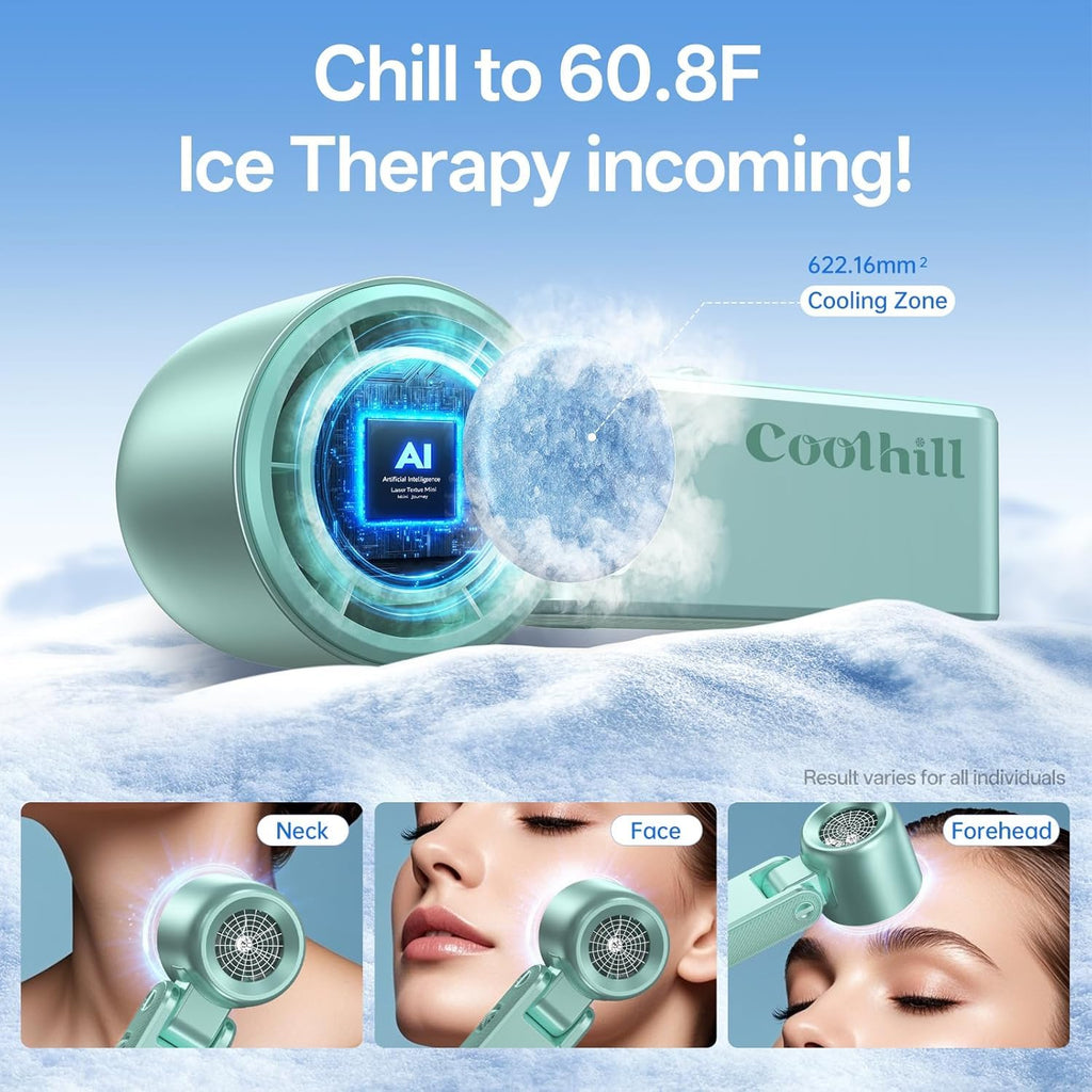 Coolhill Pro Handheld Portable Fan with Ice Cooler 199-Speed 5500mAh