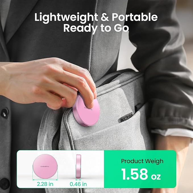 IGIERA 1TB Magnetic Portable SSD, External Solid State Drives with USB-C 3.2 Gen 2x2, Speed Up to 2000MB/s, Compact & Durable, Compatible with iPhone 15/16 Series and Other USB-C Devices, Pink