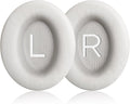 Replacement Ear Pads for Bose QuietComfort 45 (QC45)/QuietComfort SE (QC SE)/Quiet Comfort Headphones, Ear Cushions, Headset Earpads, Ear Cups Cover with Soft Protein Leather (White)