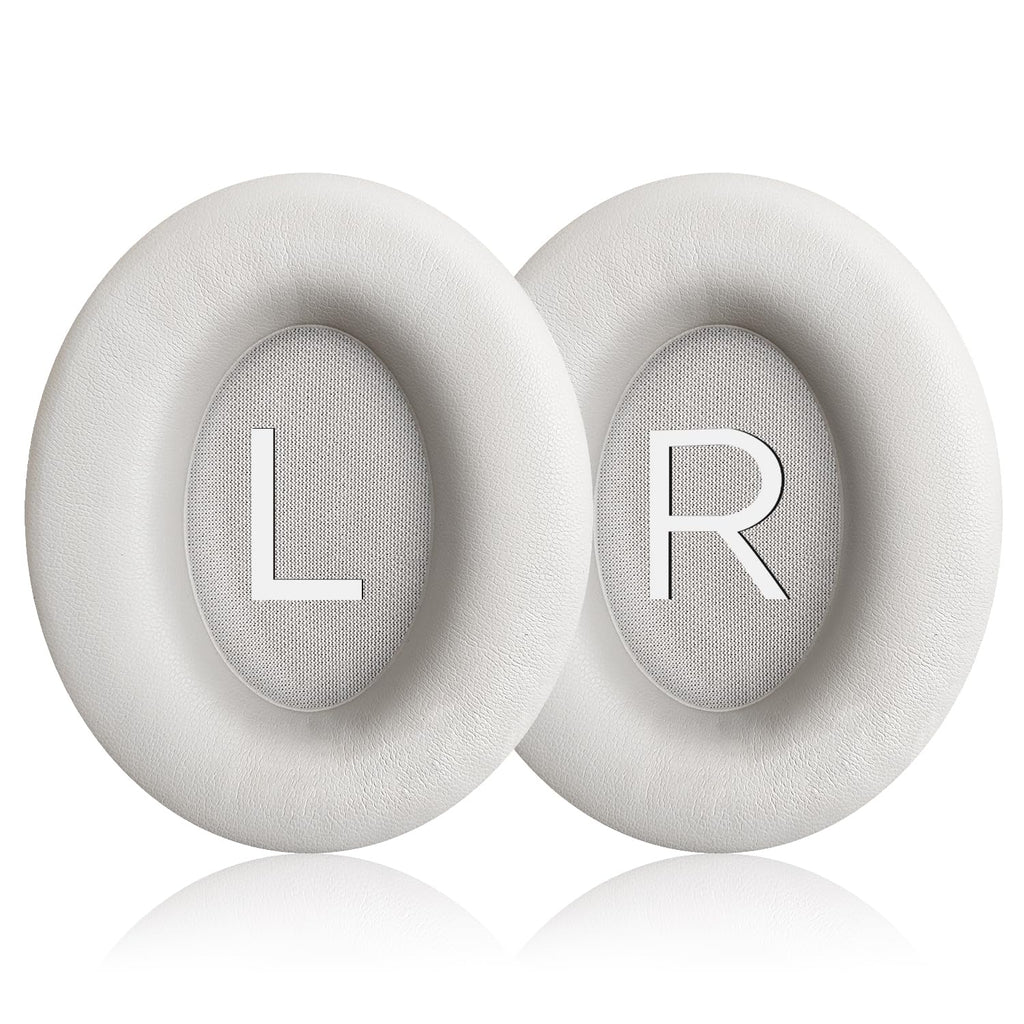 Replacement Ear Pads for Bose QuietComfort 45 (QC45)/QuietComfort SE (QC SE)/Quiet Comfort Headphones, Ear Cushions, Headset Earpads, Ear Cups Cover with Soft Protein Leather (White)