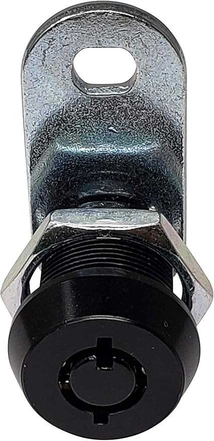 Admiral Locks Tubular Cam Lock, Keyed Alike Removable Key RV Compartment Storage Lock Cabinet Locks (Black Pack of. 25, 5/8" 180°)