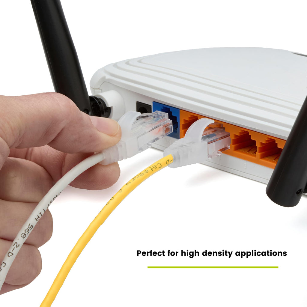 TRUECABLE Cat6 Component Rated Patch Cable, Unshielded (U/UTP), 2ft, Yellow, 28AWG Stranded Pure Copper, Snagless 10G High-Speed Ethernet Cable, PoE++ 4PPoE 100W, UL Listed, RoHS-3, 5 Pack