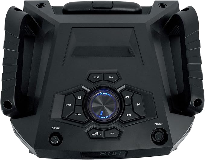 Rockville ROCKNGO 800 10" Portable Bluetooth Speaker, LED Lights, Wheels, Mic Priority, for Parties and Outdoor Events