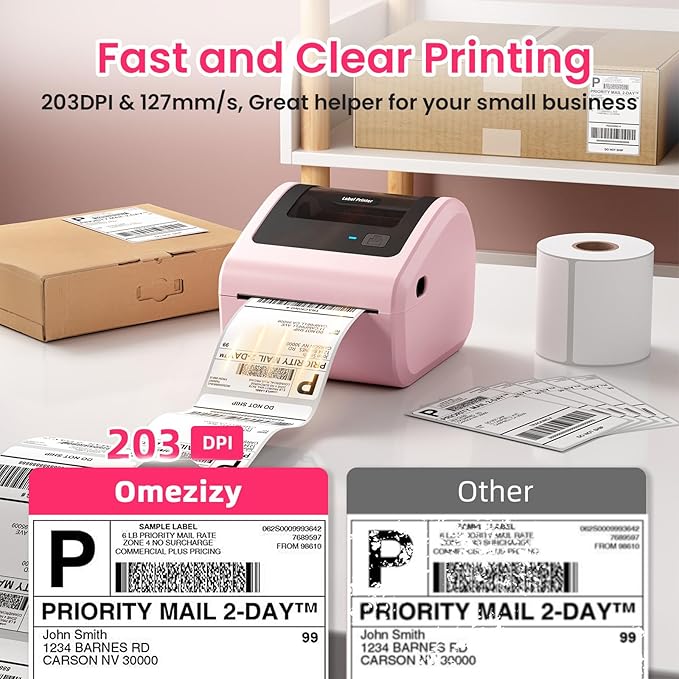 Bluetooth Thermal Label Printer 4x6 - D450BT Shipping Label Printer for Small Business, Shipping Packages, Office, Home, Compatible with Ebay, USPS, Shopify, Amazon, Tiktok