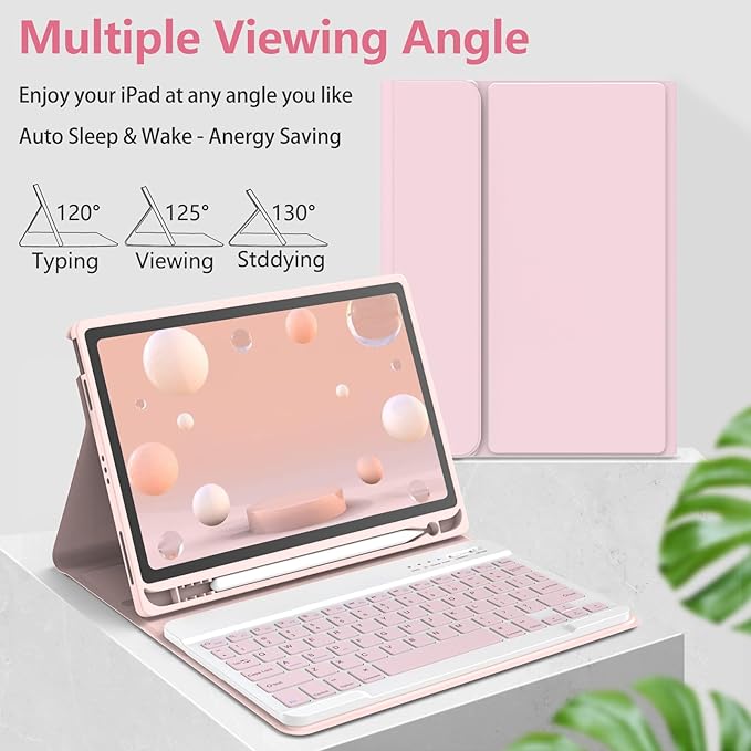 Keyboard Case for iPad Air 11-inch M3/M2/Air 5th/ 4th Generation- Detachable Bluetooth Keyboard Case with Pencil Holder - Flip Stand Cover for iPad Air 11"(2025&2024) /Air 5 2022/Air 4 2020/Pro 11 1st