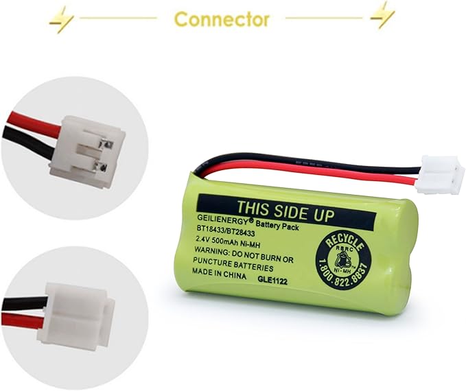 GEILIENERGY BT18433 BT28433 BT184342 BT284342 BT183348 BT283348 BT-1011 Replacement Battery Compatible for Phone CS6209 CS6219 CS6229 DS6151 89-1330-01-00 CPH-515D(Pack of 3)