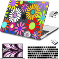 Teryeefi Compatible for MacBook Air 13.6 inch Case A3240 A3113 A2681 (2025 2024-2022 Release), Protective Plastic Hard Shell Cover for MacBook Air M2 M3 M4 13 inch, Abstract Flowers A001