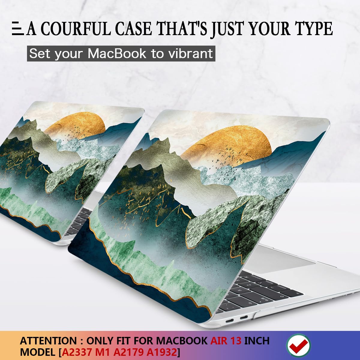 CISSOOK Compatible with MacBook Air 13 inch Case 2021 2020 2019 2018