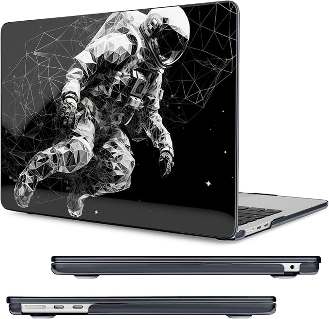 Compatible with MacBook Air 15 inch Case, M4 A3241/M3 A3114/M2 A2941 (Released 2025 to 2023), Hard Shell, Keyboard Cover, Screen Protector, Webcam Cover & Type-C Adapter, Astronaut