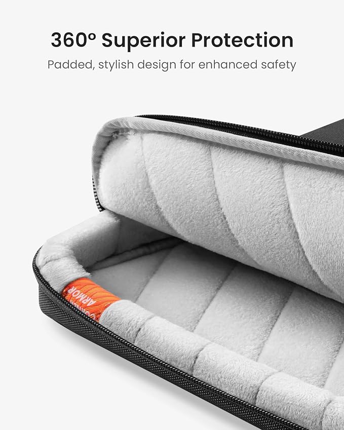 tomtoc 360 Protective Laptop Shoulder Bag for 16-inch MacBook Pro M4/M3/M2/M1 Pro/Max A3403 A3186 A2991 A2485 2024-2019, Water-resistant Sleeve for Dell XPS 15 Surface Book 3 The New Razer Blade 16