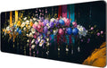 Dynippy Thin Extended Gaming Mouse Pad （31.5 * 11.8 * 0.08 inch） with Stitched Edges Large, Long XXL Keyboard and Mouse pad Desk Mat for Gaming Office & Home - Flower 32