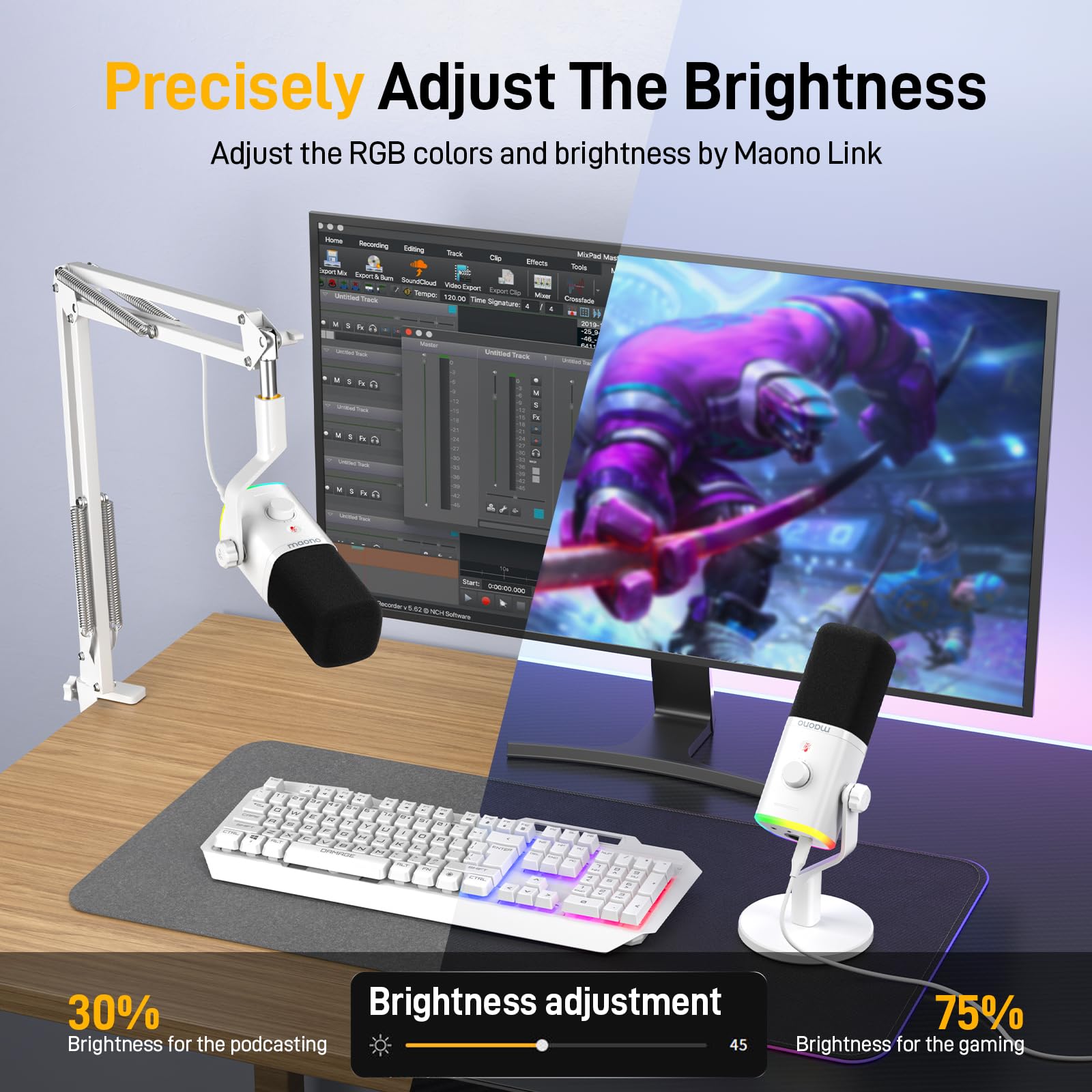 MAONO PD100X USB/XLR Podcast Microphone for PC,Gaming Streaming Dynamic Mic
