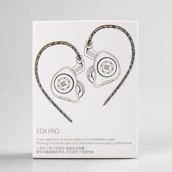 keephifi KZ EDX Pro in Ear Monitors KZ Headphones IEM Earphones with Dual DD HiFi Stereo Sound Earphones Wired Noise Cancelling Gaming Earbuds (Cyan, No Mic)