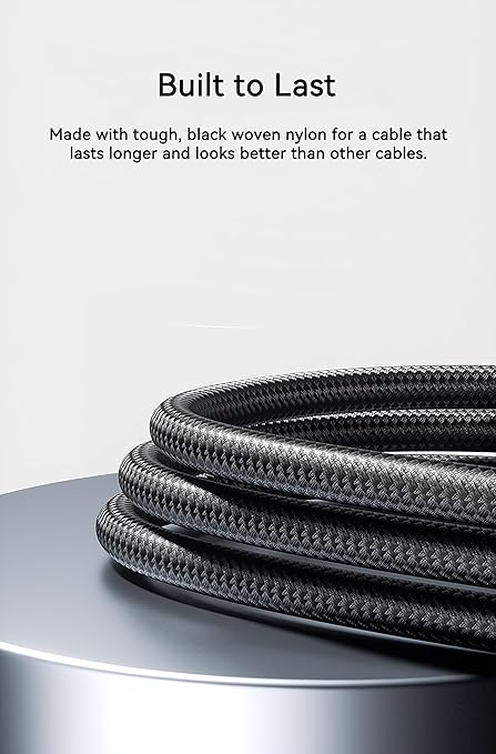 Woven USB-A to USB-C Cable (1ft) for Apple iPhone 16 Pro Max MFi Certified USB to Type C CarPlay Car Charger Cord for iPhone 16 Pro 16 Plus 16 iPhone 15 Pro Max 15 Pro 15 Plus 15 iPad Pro M4 (Black)