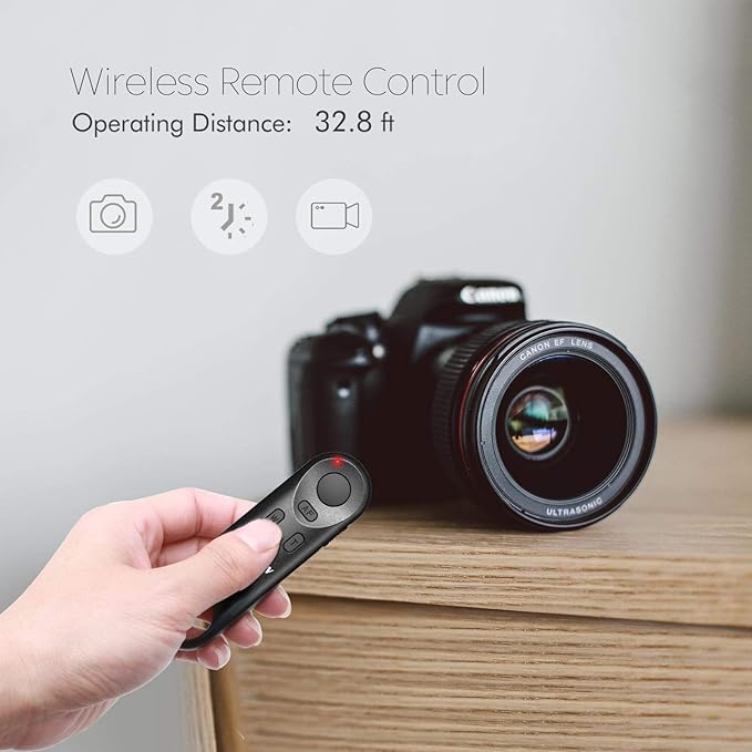 AODELAN Camera Remote Control for Canon EOS RP, EOS R, R5, R6, M50, M50 II, 6D Mark II, 77D, 850D, 800D, 200D, 250D, EOS Rebel SL2, Rebel T7i, T8i, 90D, EOS M6 Mark II, SX70 HS; Replaces Canon BR-E1