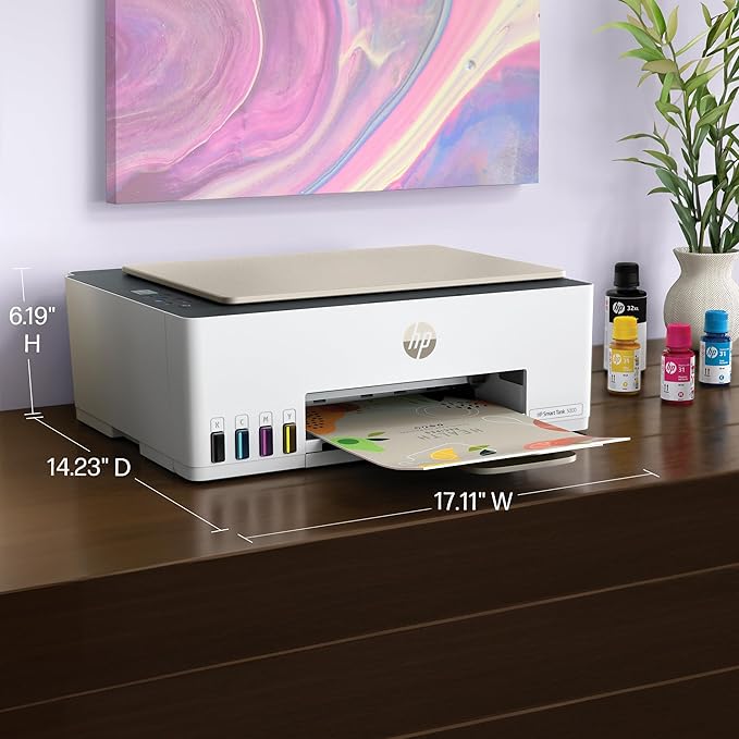 HP Smart Tank 5000 Wireless All-in-One Ink Tank Printer with up to 2 years of ink included, mobile print, scan, copy