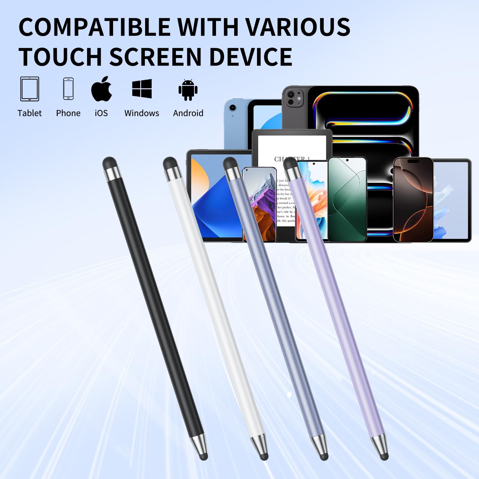 Stylus (10Pcs), Stylus Pen for Touchscreen, High Precision and Sensitivity Stylus Pen for Android Smartphone and Tablets, Compatible with Capacitive Touch Screen (Watermelon red)