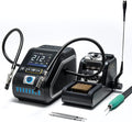 FNIRSI DWS-200 200W 210 Precision Digital Soldering Station Kit with 3 F210 Soldering Iron Tips and 2 Helping Hands, Temp Value & Curve Mode, 3 Temperature Storage, Full-Color Display