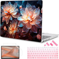 Tuiklol Case for 15 Inch Microsoft Surface Laptop 5/4/3 2022-2020, Model 1979/1953/1872/1873 Hard Shell Cover, Keyboard Cover+Screen Protector+Dust Plugs,Luminescent Flowers