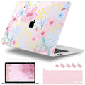 Lepeoac for MacBook Pro 16 inch Case 2019 2020 Release Model A2141, Plastic Hard Shell Cover with Keyboard Cover & Screen Protector for MacBook Pro 16 inch with Touch Bar & Touch ID, Florals
