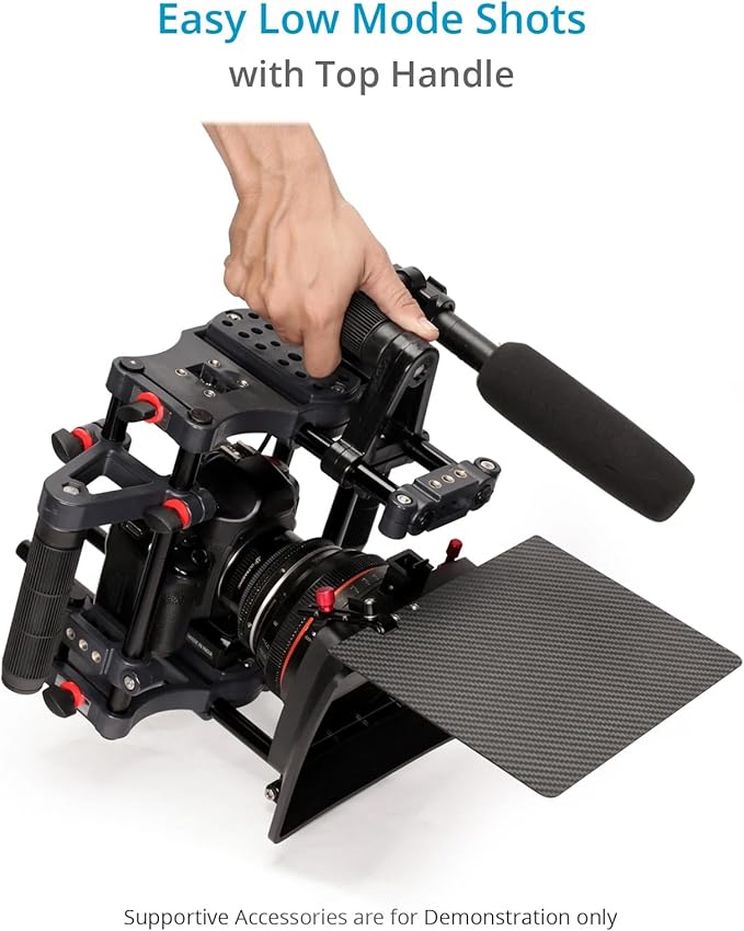 Power DSLR Camera Cage for DSLR DSLM Cameras Only. Adjustable Handles & 15mm Rod Adapter. Tripod Compatible. Comes with Quick-Release Plate (FC-CTH)