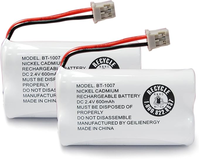 GEILIENERGY BT1007 BT-1007 BBTY0651101 Battery Compatible with BT904 BT-904 BT1015 BBTY0460001 BBTY0510001 BBTY0624001 BBTY0700001 HHR-P506, HHR-P506A Cordless Phone(2-Pack)
