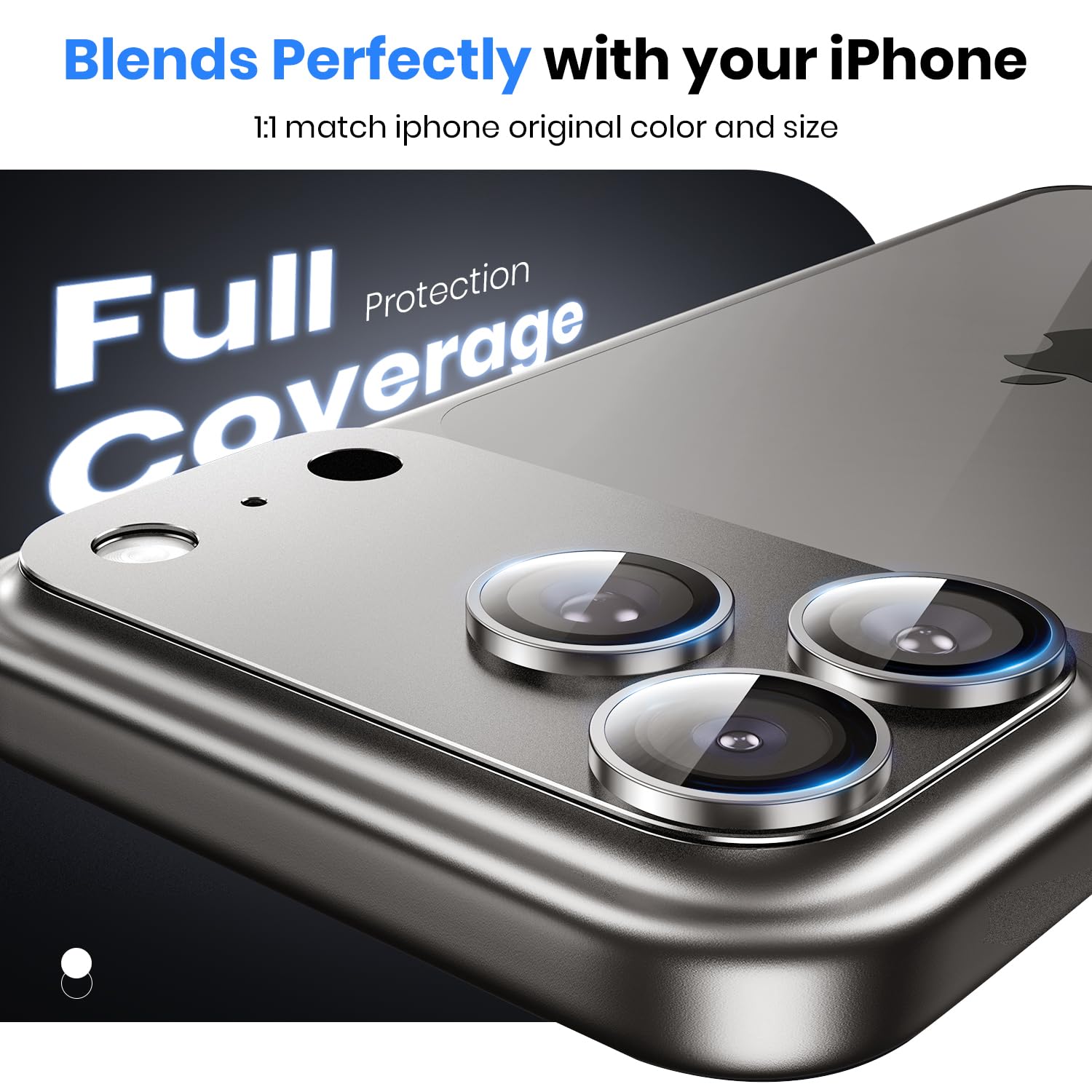 Hoerrye for iPhone 17 Pro Max Camera Lens Protector - 12FT Shatterproof
