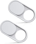 imluckies Metal Webcam Cover Slide, 0.023in Camera Cover for Laptop Computer, MacBook Pro/Air iMac iPad Tablet iPhone 8/7/6 Plus, Echo Show/Spot Web Camera Blocker Protect Your Privacy [2 Pack White]