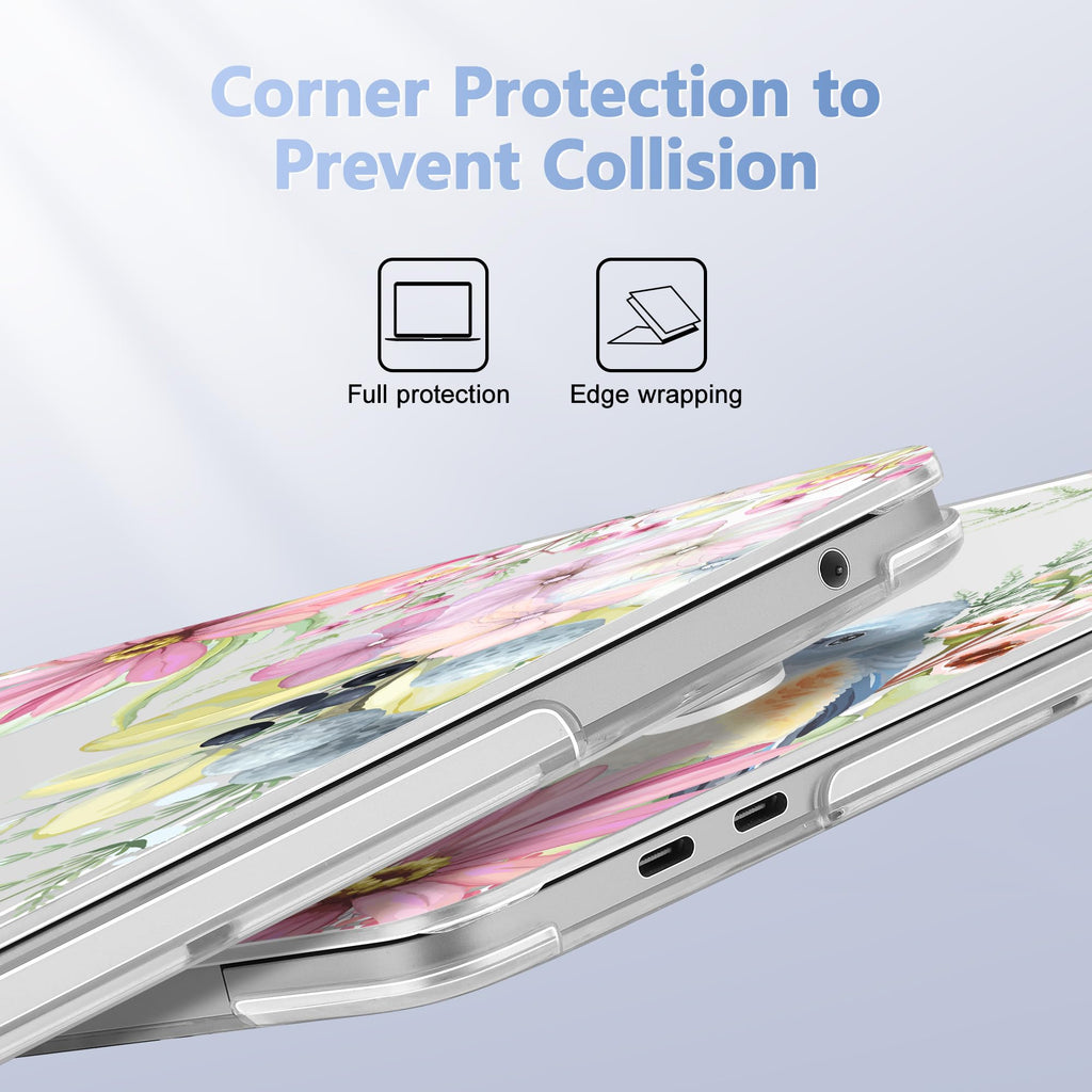 May Chen Compatible with MacBook Pro 13 inch Case 2022 2021 2020 Release Models A2338 M2 M1 A2251 A2289, Plastic Hard Shell Case + Keyboard Cover for Mac Pro 13" with Touch Bar, Blue Bird