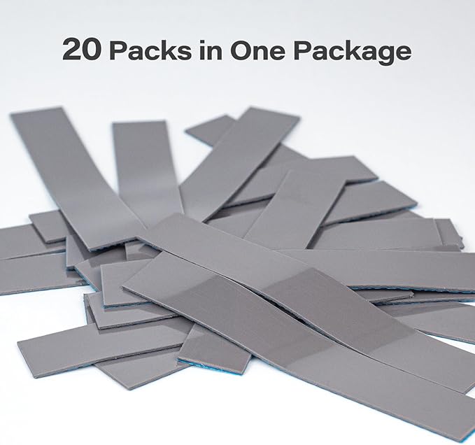 Aairhut 20 Pieces 120 x 20 x 1 mm Thermal Pads, 9 W/m.K Conductive Silicone Pad for M.2 SSD GPU Heatsink LED PS4 PS5 & More - Gray