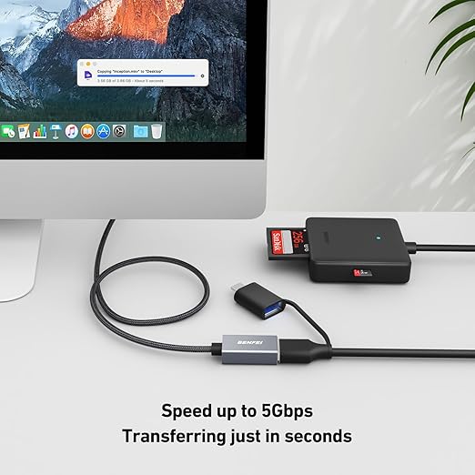 BENFEI USB 3.0 Extension Cable 3.3 Feet, Nylon Braided Compatible with Webcam, Camera, Phone, USB hub, Mouse, Keyboard, Printer, Hard Drive, Headset
