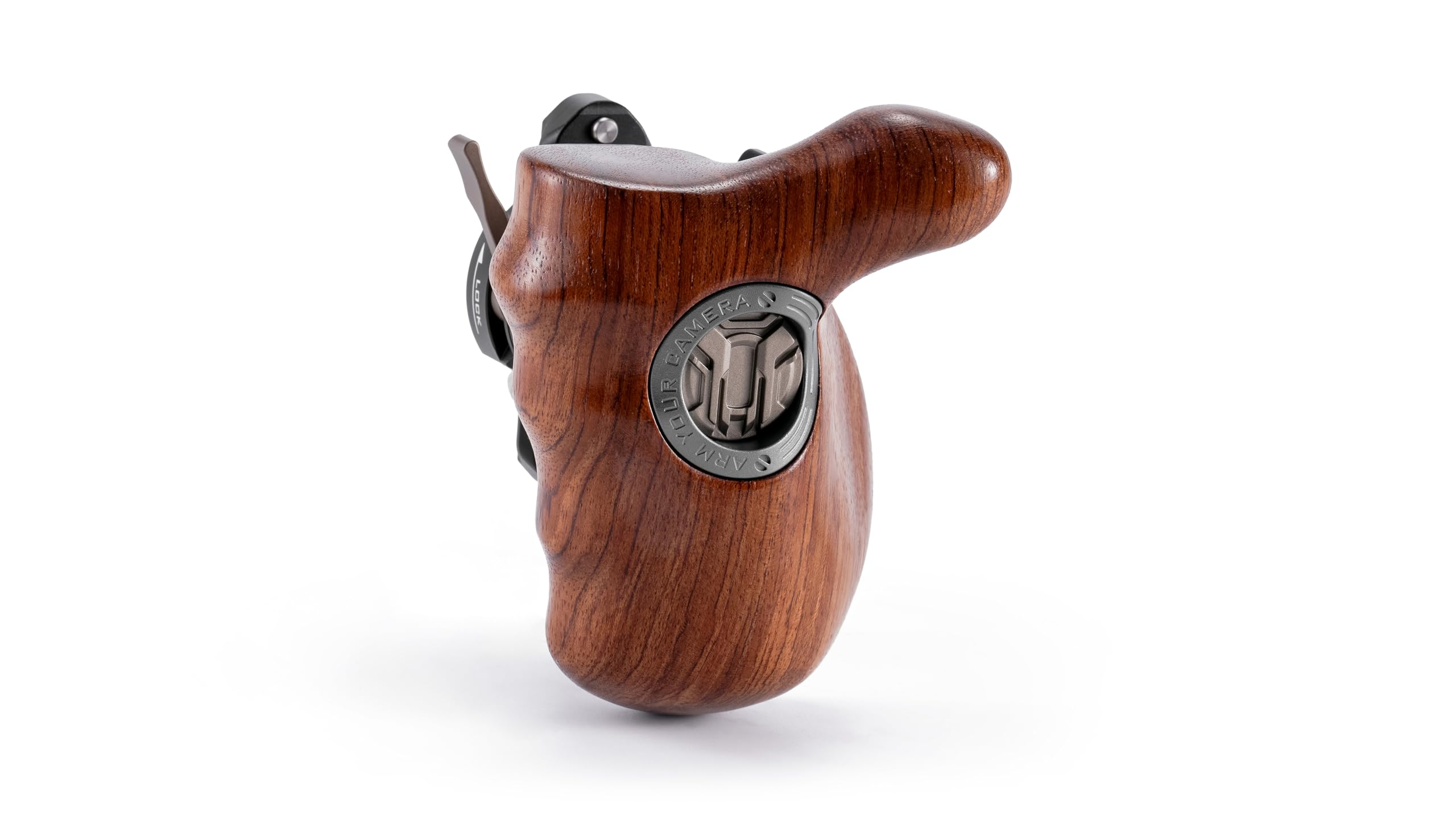 Tilta Advanced Left Side Wooden Handle (NATO Rail - Type VIII) | Black Walnut Wood & Aluminum Alloy Build | Quick Release Button
