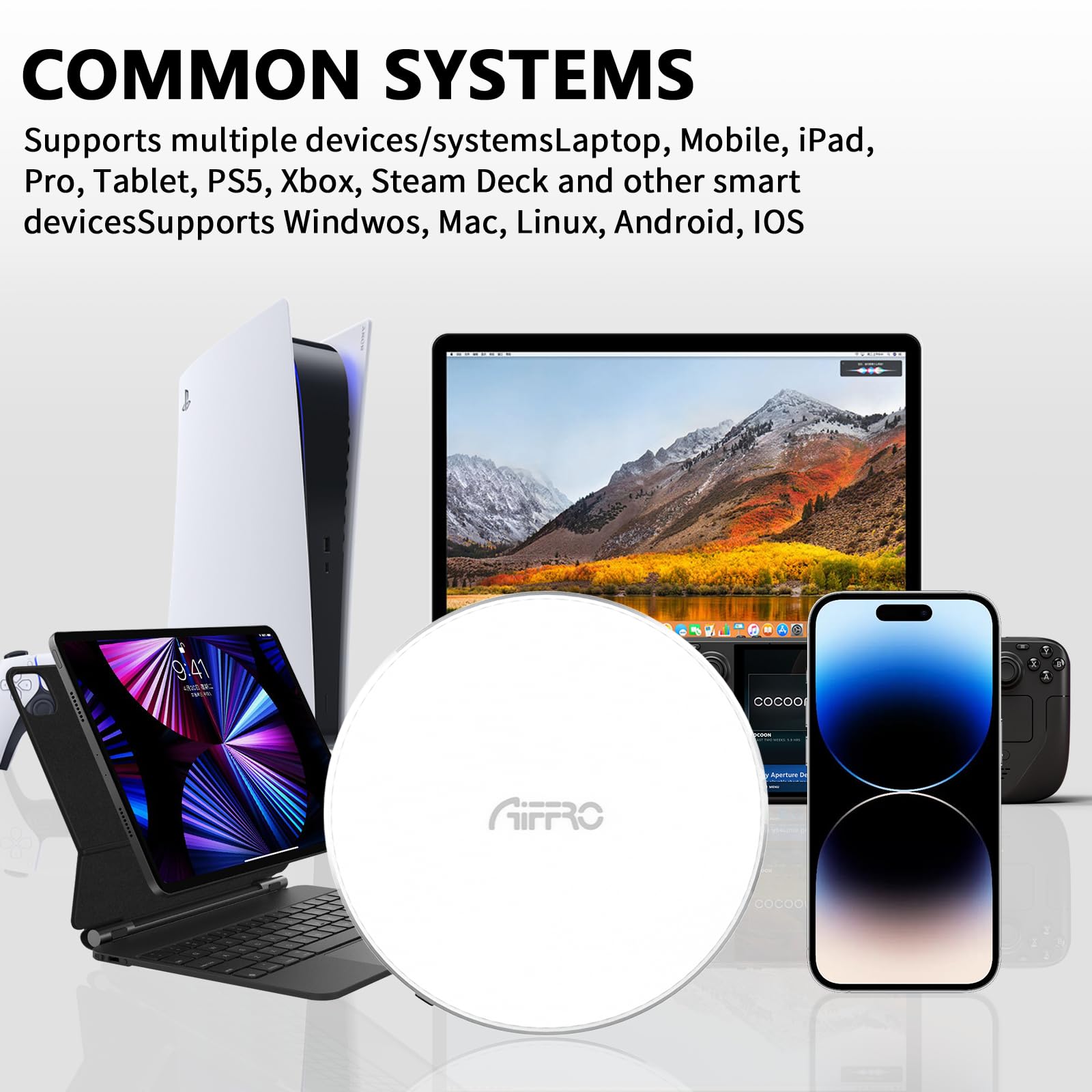 Aiffro P10 Magnetic PSSD 1TB，for iPhone MagSafe Portable SSD, Upto 2000MB/s-Type-C, SM2320，USB 3.2 Gen 2x2 20Gbps, Connectivity, Updated Firmware - Portable Magnetic External Solid State Solution