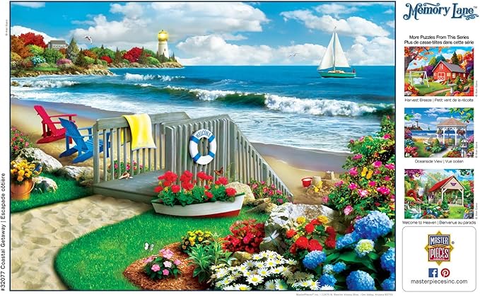 Masterpieces 300 Piece EZ Grip Jigsaw Puzzle - Coastal Getaway - 18"x24"