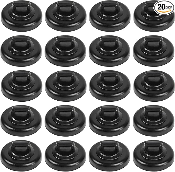 Magnet Zip Tie Mount Clips Magnetic Zip Ties Mount Base Holder Strong Wire Cable Holder Mount Wire Clips Management for Home Office Marine Electrical Wiring (D23 20Pcs)