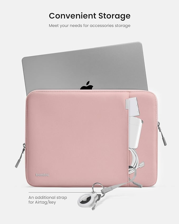 tomtoc 360° Protective Laptop Sleeve for 16-inch MacBook Pro M4/M3/M2/M1 Pro/Max A3403 A3186 A2991 A2780 A2485 A2141 2024-2019, Dell XPS 16 Laptop, Water-Resistant MacBook Case with Accessory Pocket