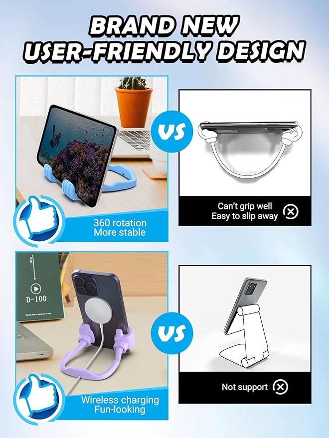 Back to School Supplies Gifts for Girls Boys Cell Phone Holder: Trendy Stuff Teenager Tween Mom Wife Thumbs Up Lazy Cellphone Stand for Desk Funny Idea Who Have Everything Christmas Stocking Stuffers