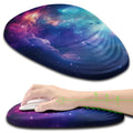Armanza Ergonomic Mouse Pad Wrist Support, Mouse Pad with Wrist Rest, Entire Memory Foam & Non-Slip PU Base MousePads with Stepped-Wedge Design for Pain Relief, Desk, Office, Home, Galaxy