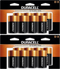 Duracell - CopperTop D Alkaline Batteries with recloseable Package - Long Lasting, All-Purpose D Battery for Household and Business - 8 Count (Pack of 2)
