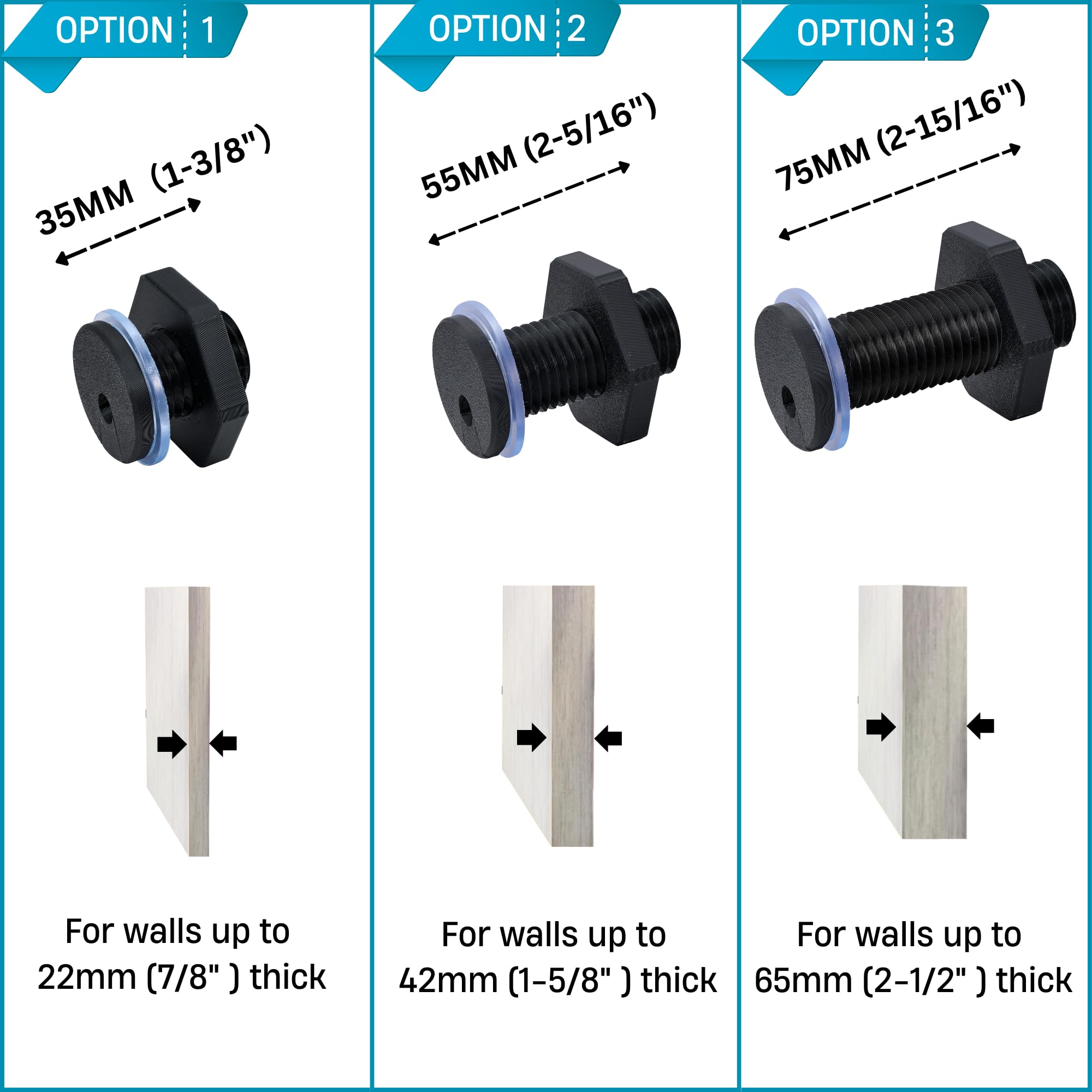 RV Cable Pass Through kit for Starlink, Camper Wall Cable Grommet 55mm 2pcs