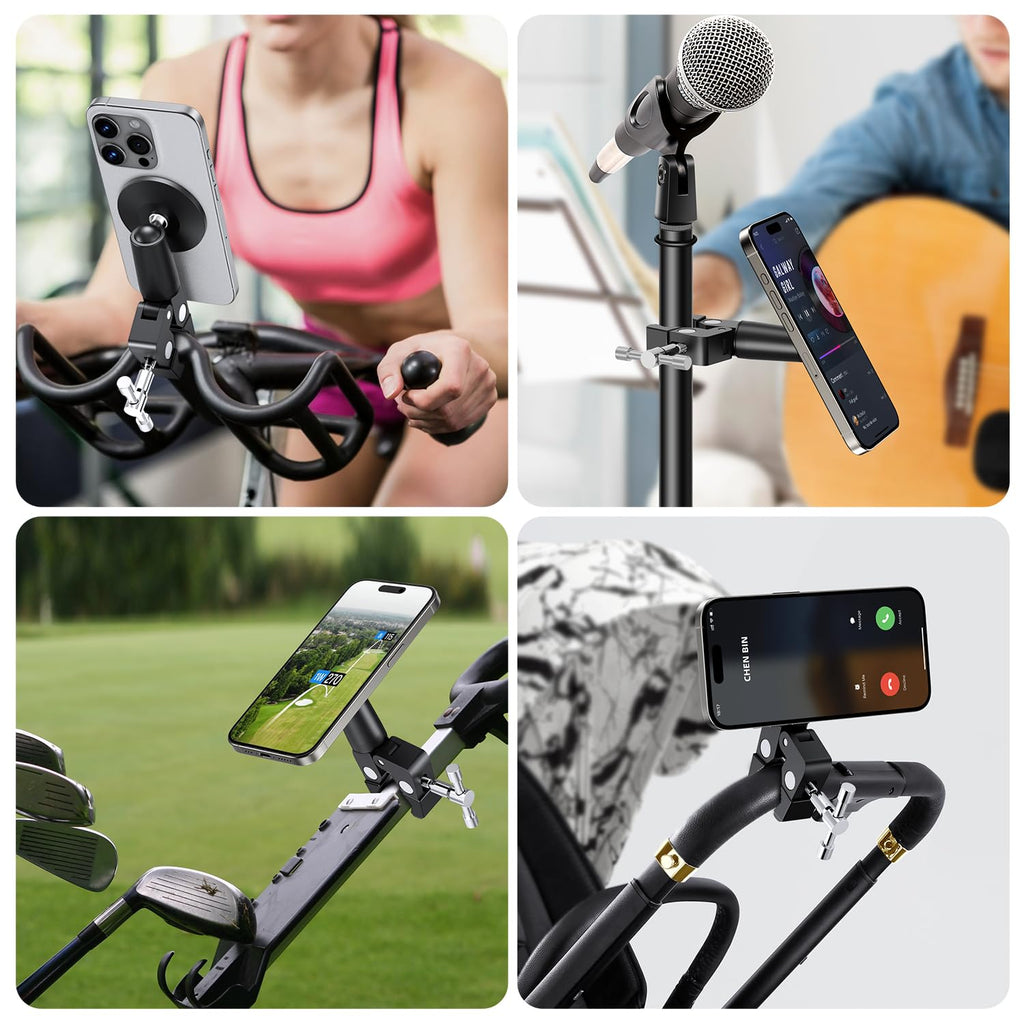 elitehood Magnetic Phone Clamp Mount, Universal Magsafe iPhone Holder Clip
