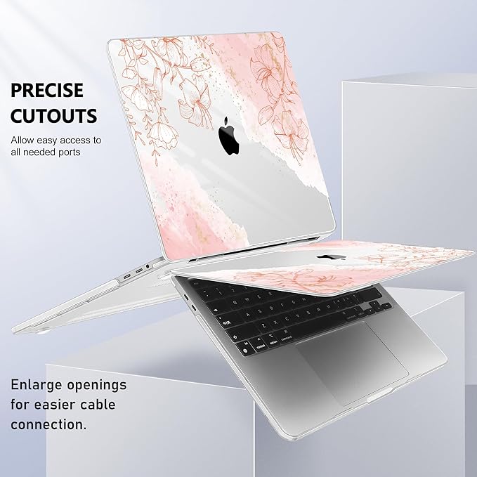 for MacBook Pro 16 inch Case 2019 2020 Release Model A2141, Plastic Hard Shell Cover with Keyboard Cover for MacBook Pro 16 inch with Touch Bar & Touch ID - Watercolor Floral