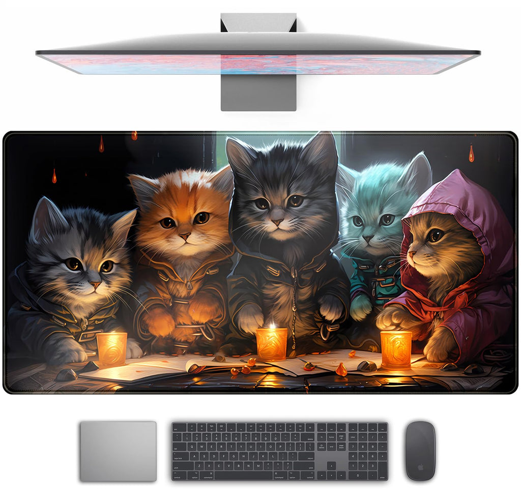 Commander Roleplay Desk Pad Mat Role Gaming XXL Big Mouse Pad Gaming Tabletop Game Gamer Gift - Mousepad XXL Laptop Computer Keyboard Pad with Stitched Edges Anti-Slip Funny Deskpad 31.5x15.7 in